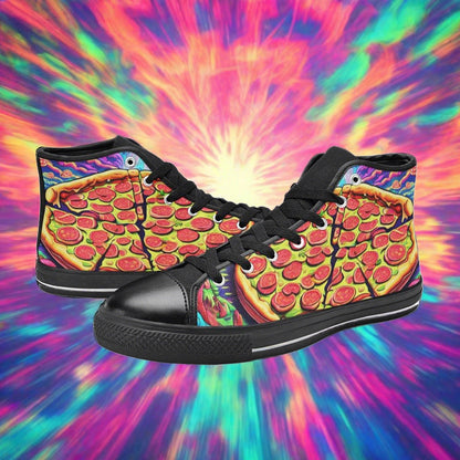 Aurora Borealis Teal Gold Wearable MEN Bold Art - Freaky Shoes | Custom Art Sneakers