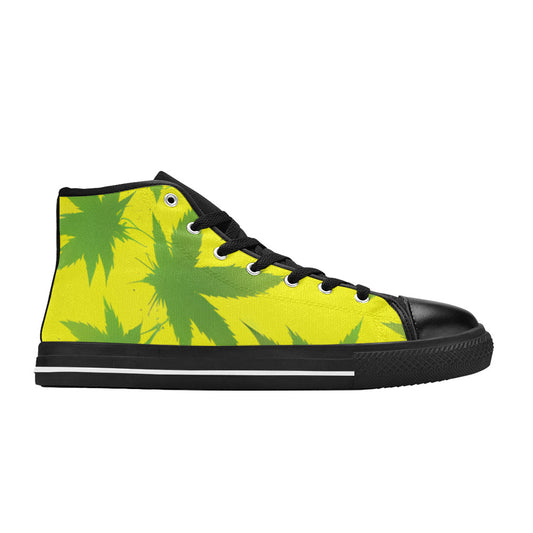 WOMEN'S Cc Weed Art High Top Canvas Neon Fantasy Shoes