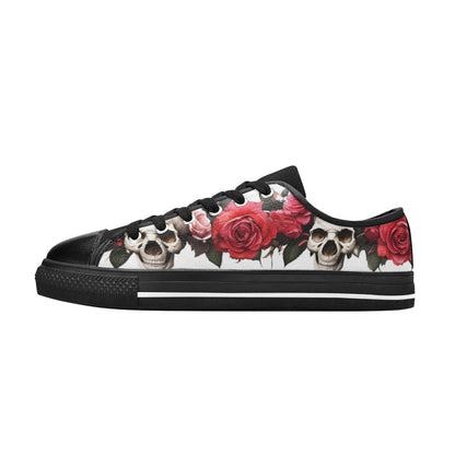 WOMEN'S Skulls Roses Deluxe 13 Canvas Cottagecore Shoes