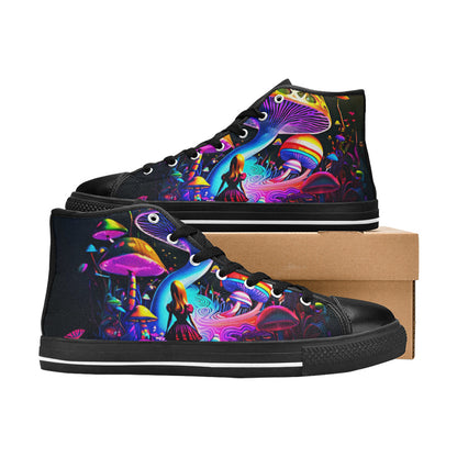 MEN'S Creepy Wonderland Model Art High Top Canvas Dreamcore Custom Shoes