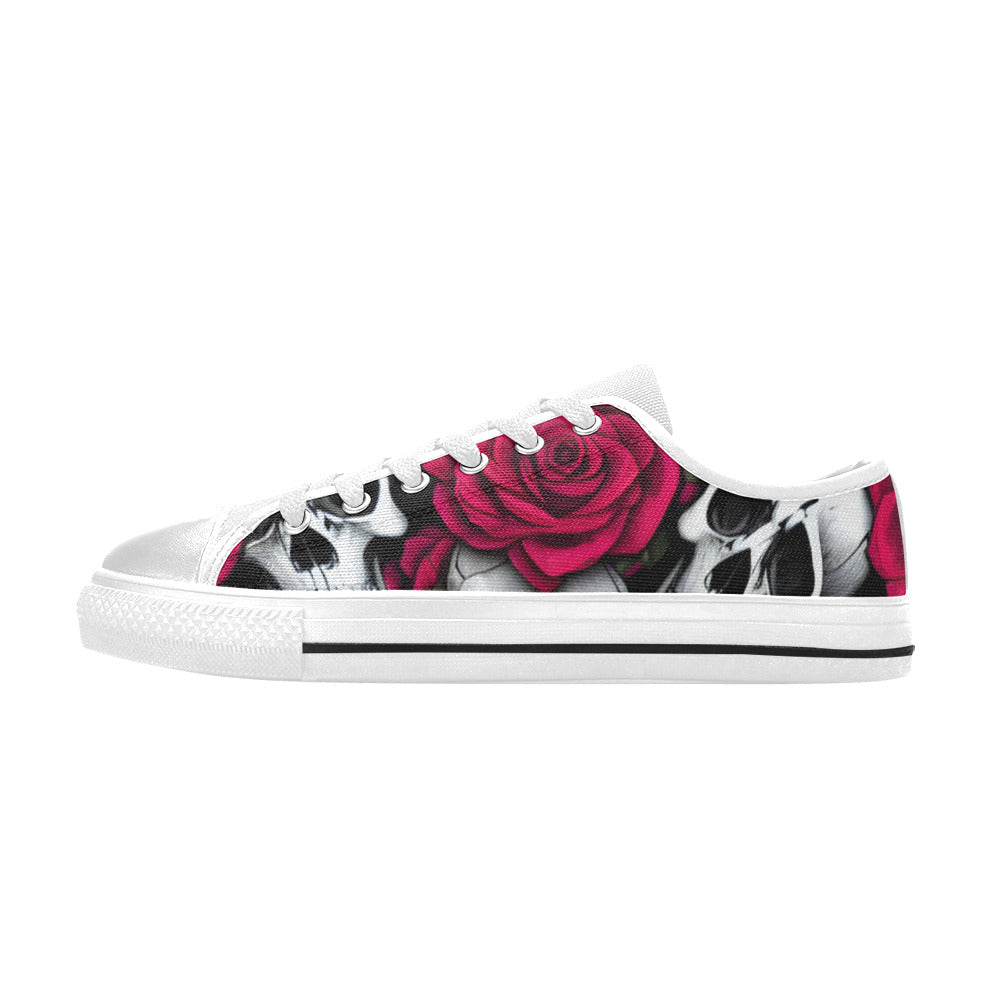 MEN'S Cc Skulls Roses 1 Canvas Surreal Custom Sneakers