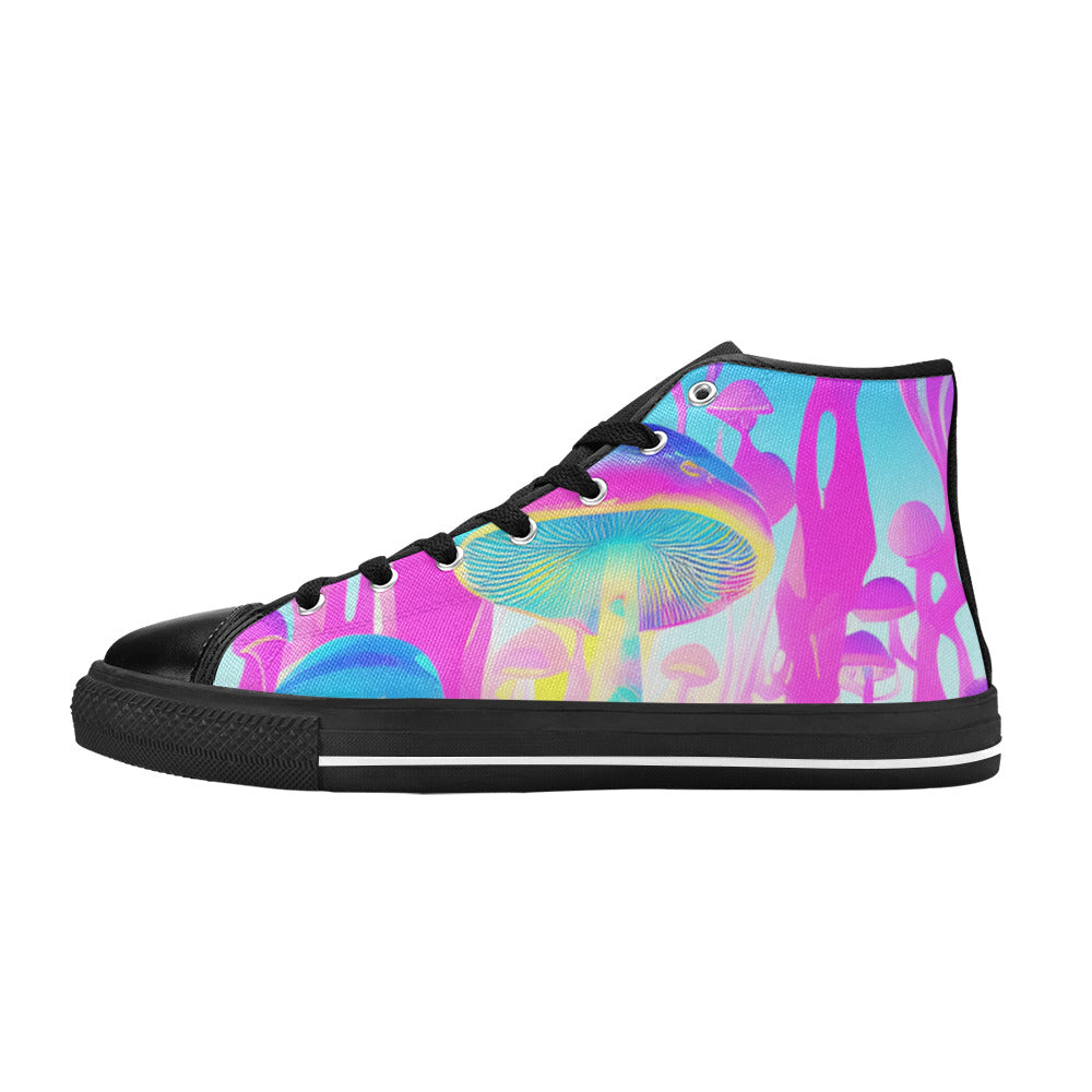 MEN'S Cc Mushroom Art Men’S High Top Canvas Grunge Custom Shoes
