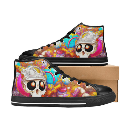 WOMEN'S Crazy Illustrations 3 High Top Canvas Grunge Sneakers