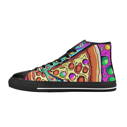 MEN'S Pizza Fantasy Artwork Design High Top Canvas Y2K Custom Sneakers