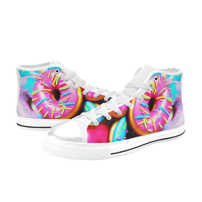 MEN'S Cc Donut Art Men’S High Top Canvas Dark Academia Custom Shoes
