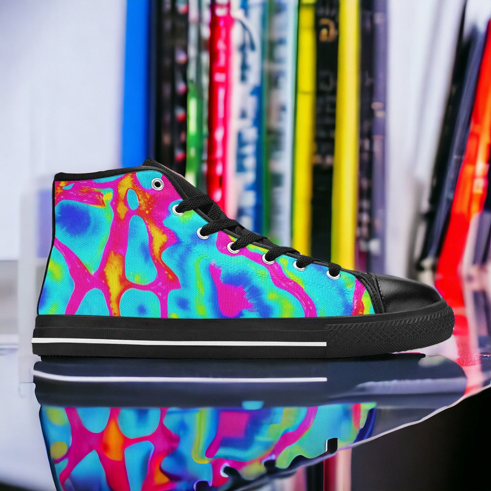 Koi Green Emerald Custom WOMEN Bold Art - Freaky Shoes | Custom Art Sneakers
