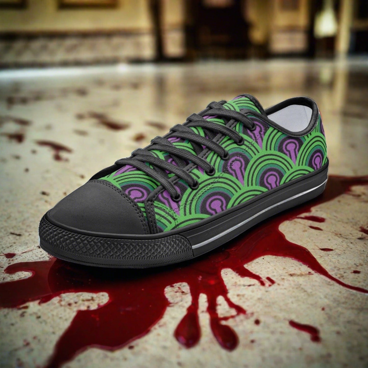 Aztec White Gold Unique Bold Art - Freaky Shoes | Custom Art Sneakers