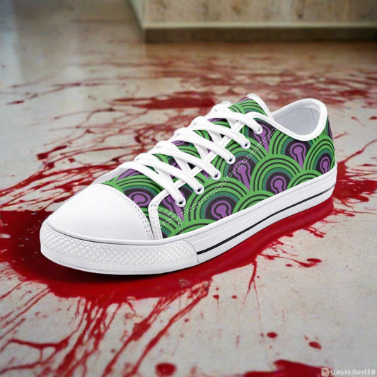 Aztec White Gold Unique Bold Art - Freaky Shoes | Custom Art Sneakers