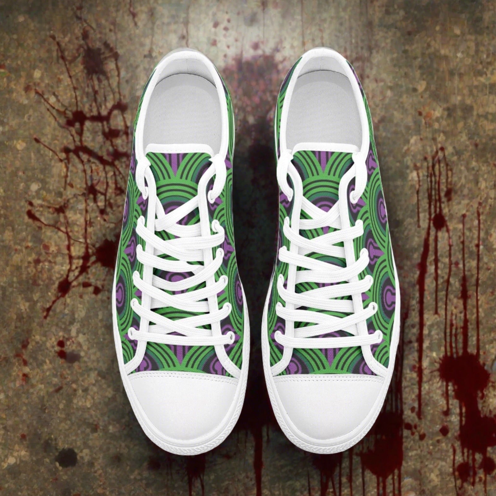 Aztec White Gold Unique Bold Art - Freaky Shoes | Custom Art Sneakers
