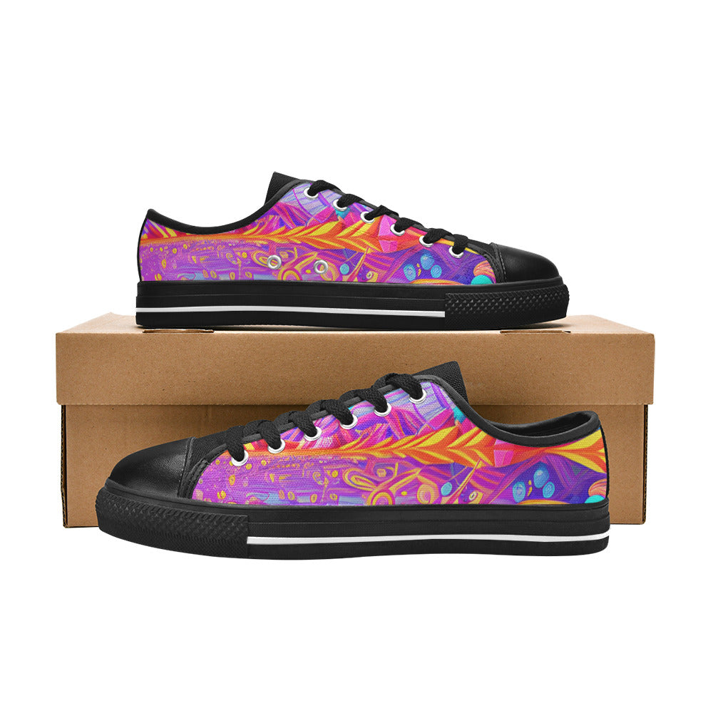 MEN'S Trip Art 3 Canvas Vibrant Chaos Custom Sneakers