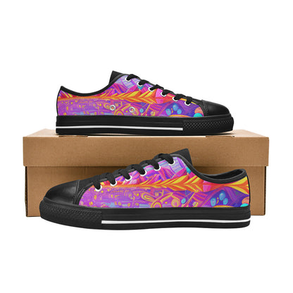 MEN'S Trip Art 3 Canvas Vibrant Chaos Custom Sneakers