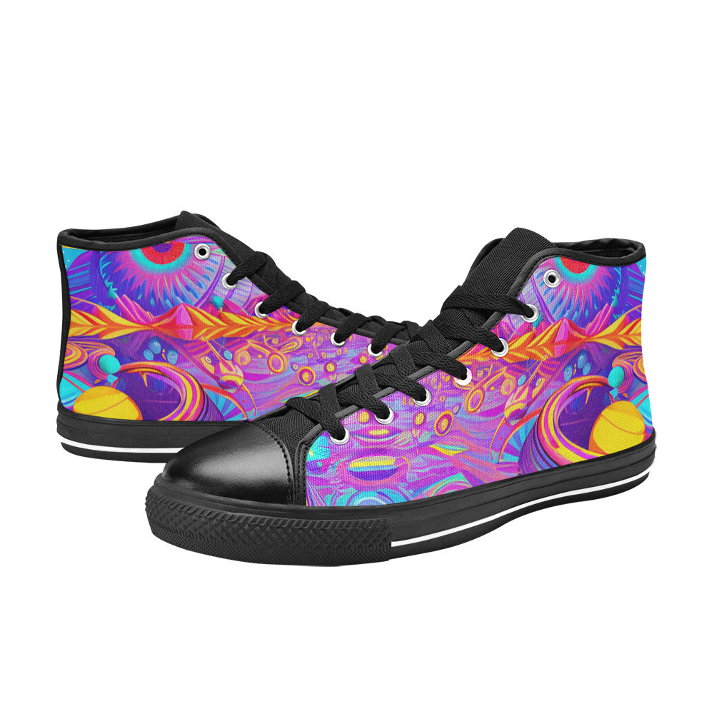 WOMEN'S Trip Art 3 High Top Canvas Vivid Shoes