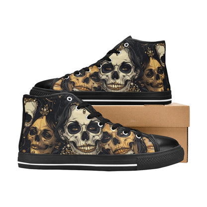 MEN'S Dark Glamour Skull Jewels High Top Canvas Aesthetic Shoes