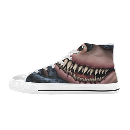 WOMEN'S Cc Demon Art Long High Top Canvas Surreal Sneakers