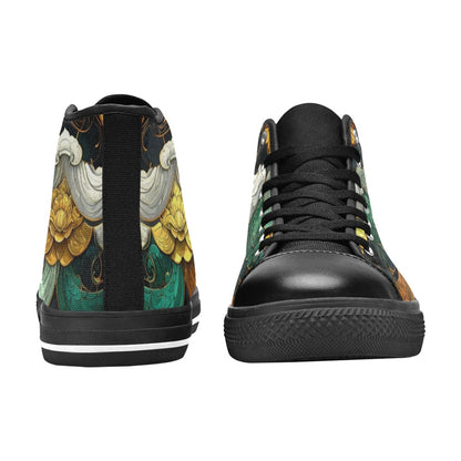 KIDS' Dragon Scale Fantasy Art High Top Canvas Surreal Sneakers
