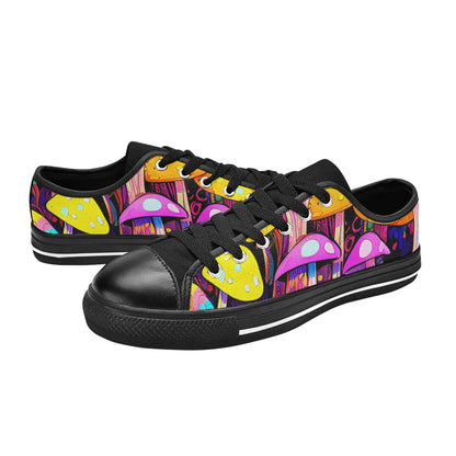WOMEN'S Magic Mushrooms Art 5 Canvas Wallpaper Art Custom Shoes