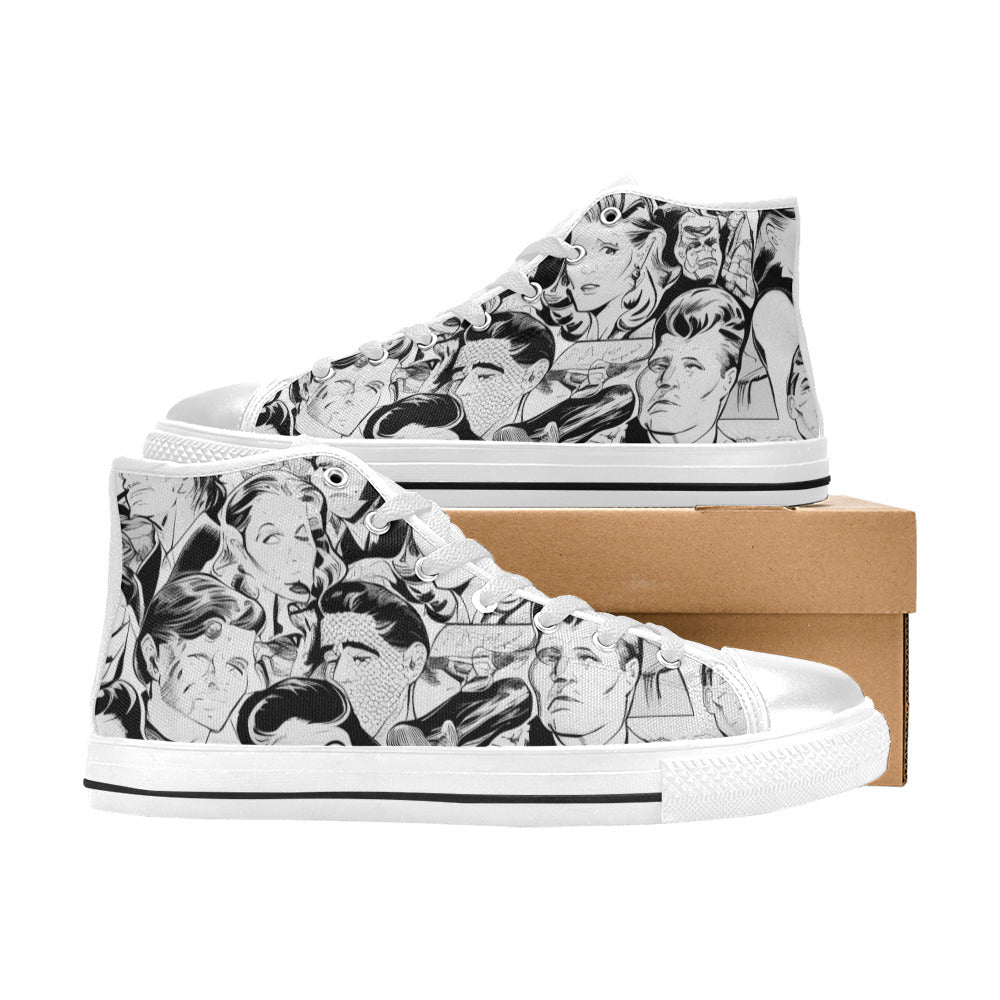 MEN'S Cc Retro Faces 4 High Top Canvas Aesthetic Custom Shoes