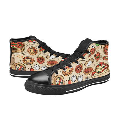 MEN'S Planet Pizza Art Men’S High Top Canvas Y2K Sneakers