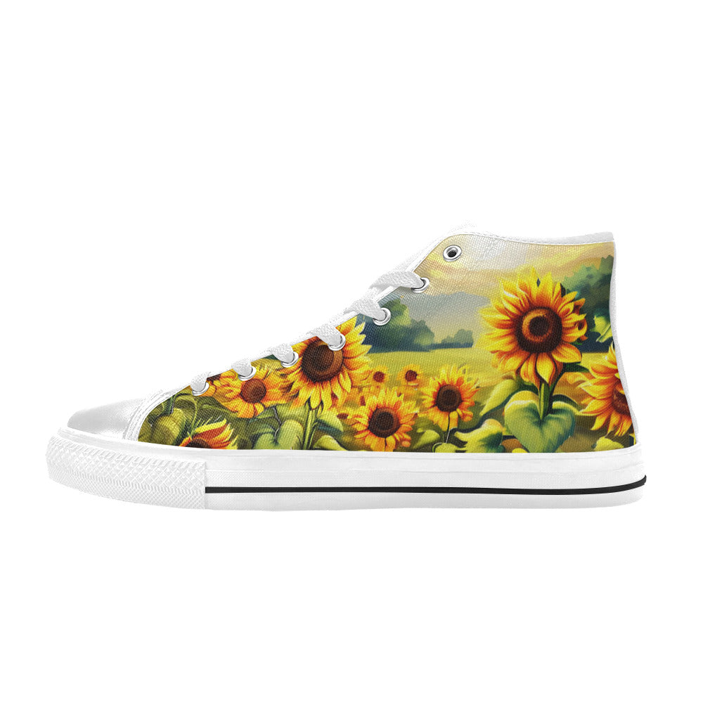 MEN'S Sunflowers Art 2 Men’S High Top Canvas Dreamcore Custom Shoes