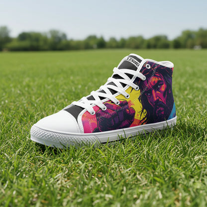 Dragon Red Gold Vivid UNISEX Bold Art - Freaky Shoes | Custom Art Sneakers