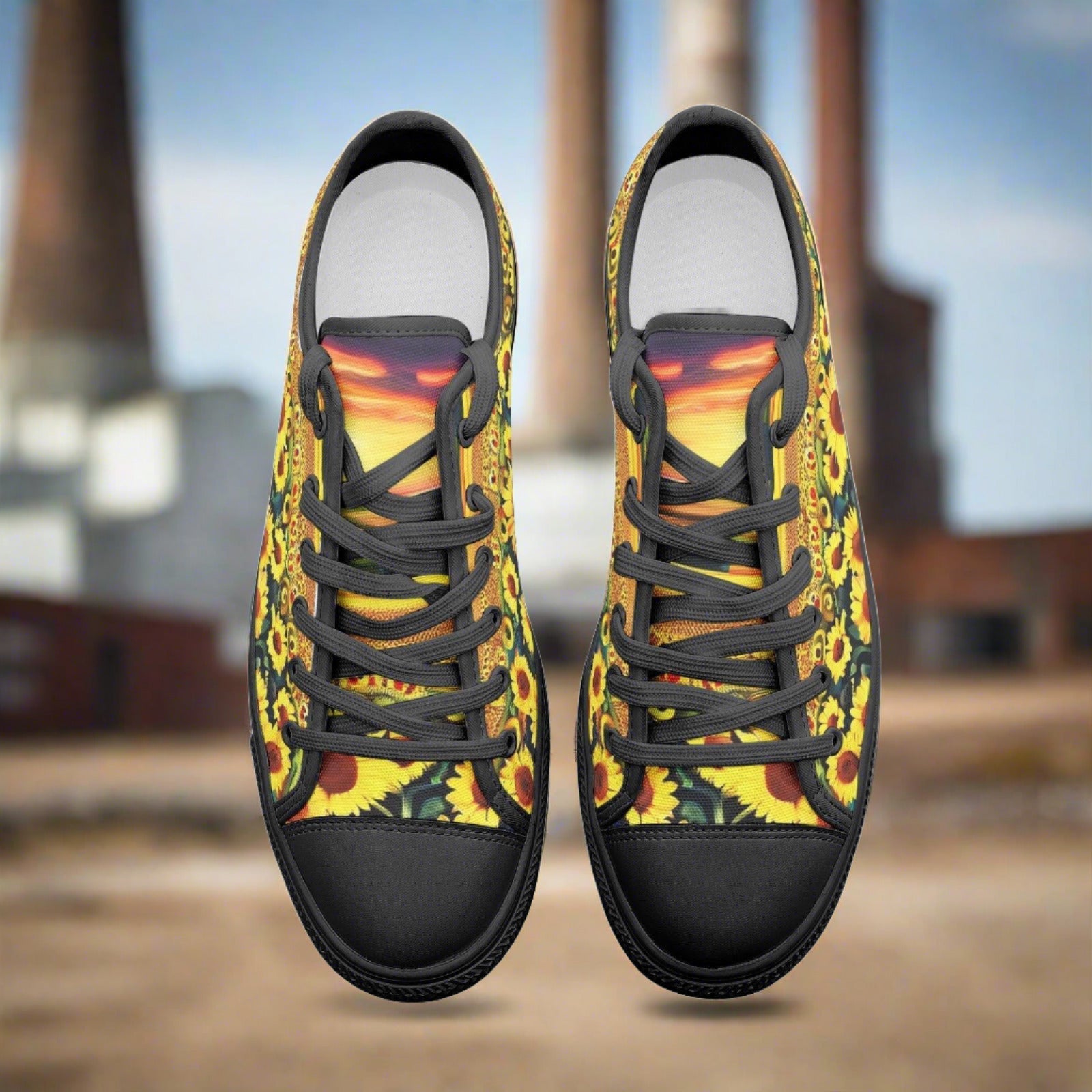 Peacock Teal Gold Unique Bold Art - Freaky Shoes | Custom Art Sneakers