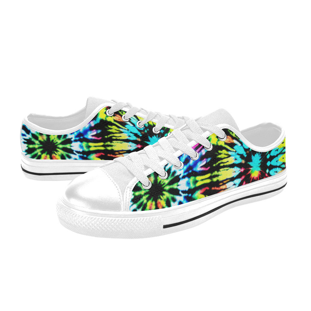 WOMEN'S Cc Tie Dye Art Canvas Dark Academia Custom Sneakers