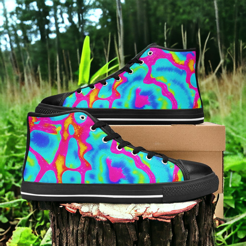 Monarch Vivid Multicolor Unique MEN Bold Art - Freaky Shoes | Custom Art Sneakers