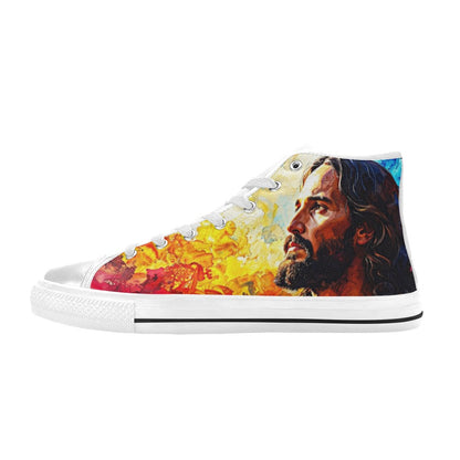 WOMEN'S Jesus3 High Top Canvas Vibrant Chaos Shoes