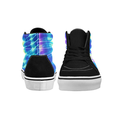 MEN'S Psychedelic Art Tie Dye High Top Skateboarding Dark Academia Shoes