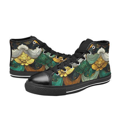 KIDS' Dragon Scale Fantasy Art High Top Canvas Surreal Sneakers