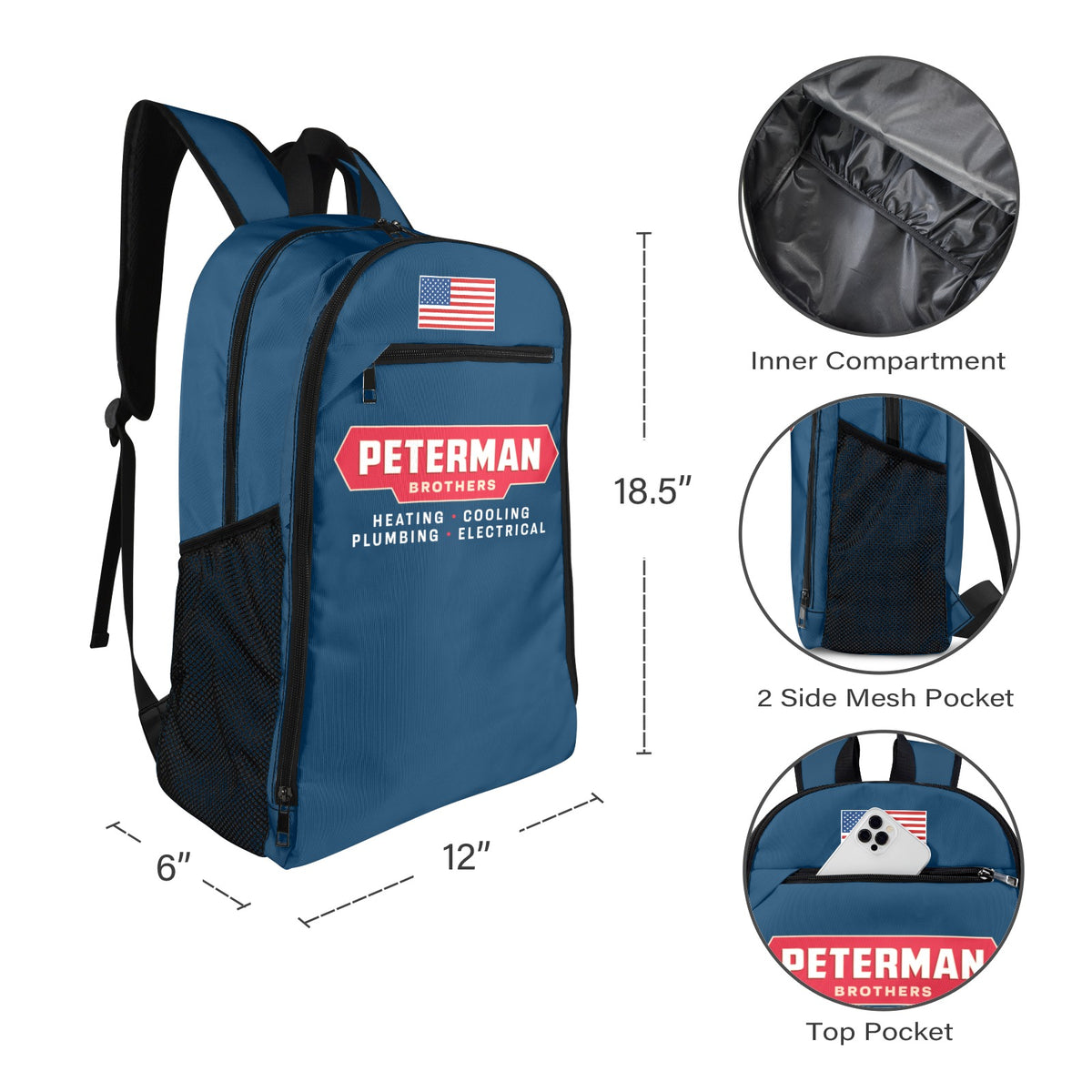 Peterman All Over Print Leisure Sports Backpack (Model 1741)