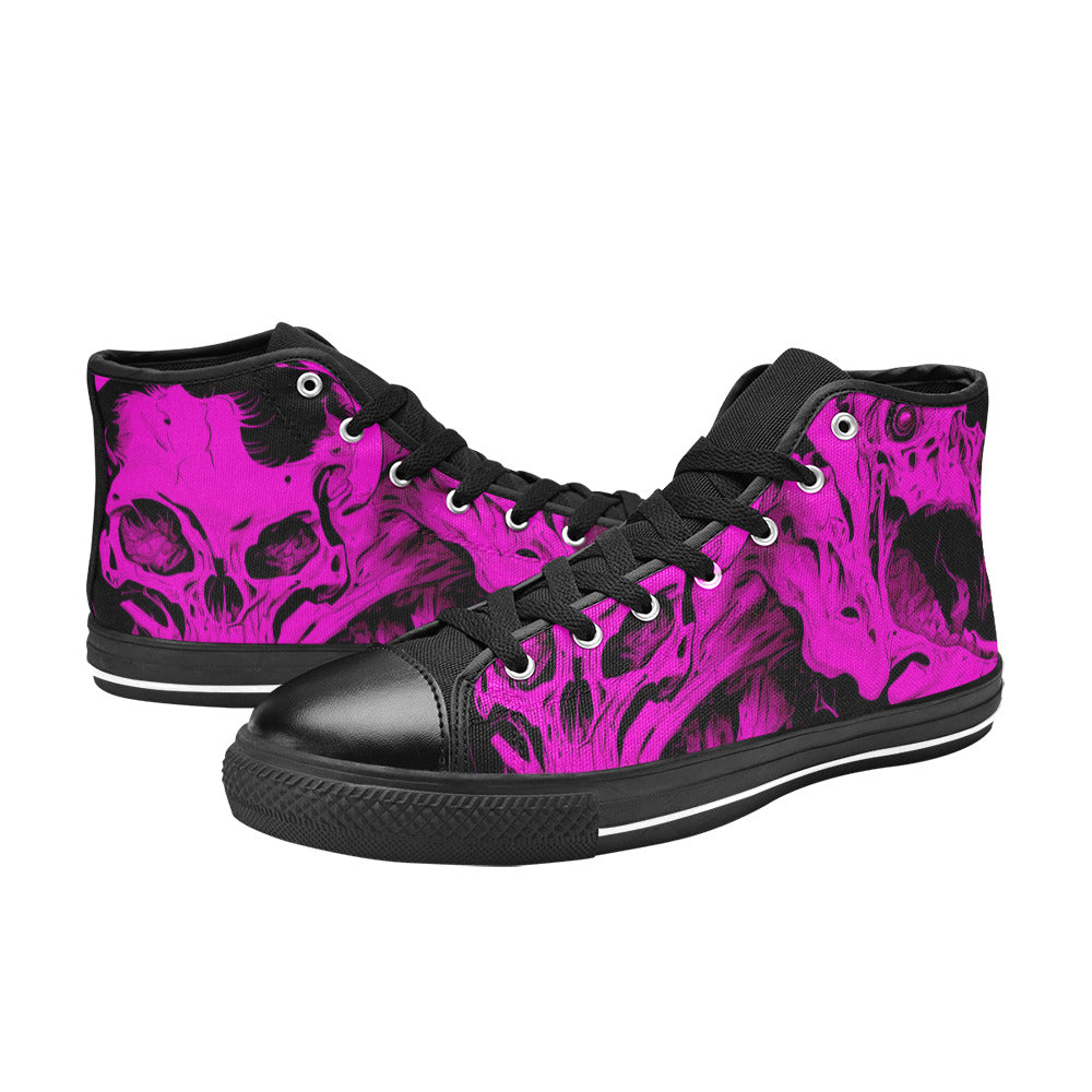 MEN'S Cc Horror Art 3 High Top Canvas Surreal Shoes