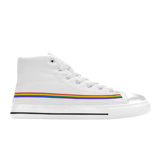 WOMEN'S Cc Pride Lgbt Flag High Top Canvas Neon Fantasy Custom Sneakers