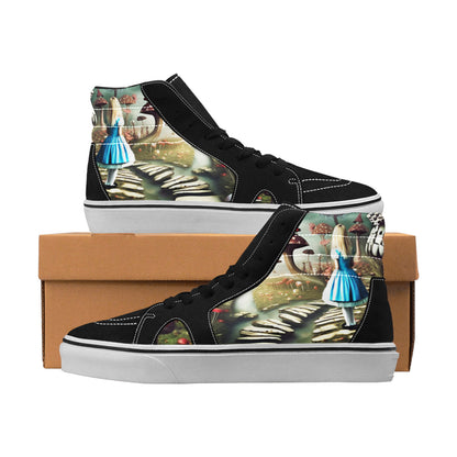 MEN'S Trippy Acid Art Creepy High Top Skateboarding Vibrant Chaos Custom Shoes