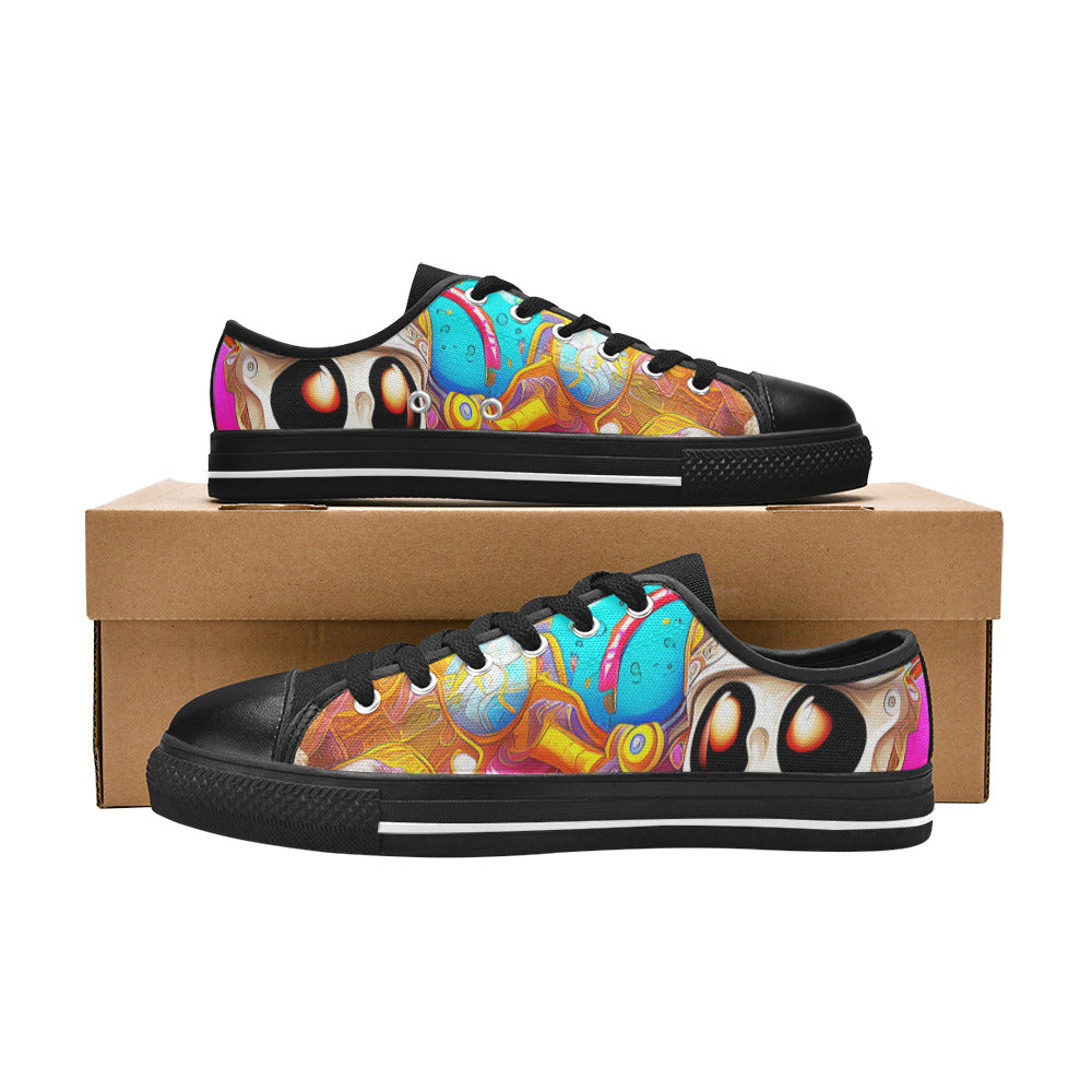 WOMEN'S Crazy Illustrations 3 Canvas Vibrant Chaos Sneakers