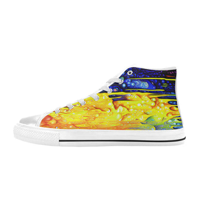 WOMEN'S Cc Acid Drip 7 High Top Canvas Dreamcore Custom Sneakers