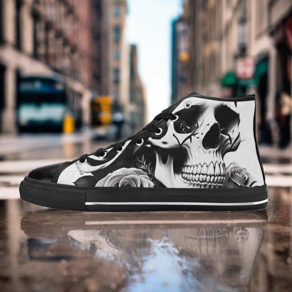 Aurora Borealis Blue Gold Custom Bold Art - Freaky Shoes