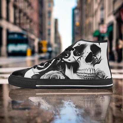 Aurora Borealis Blue Gold Vivid MEN Bold Art - Freaky Shoes | Custom Art Sneakers