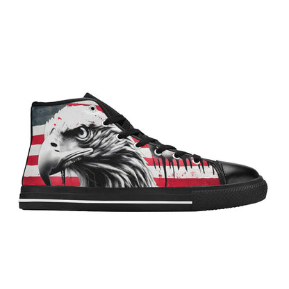 MEN'S Patrotic Eagle Art Men’S High Top Canvas Neon Fantasy Shoes