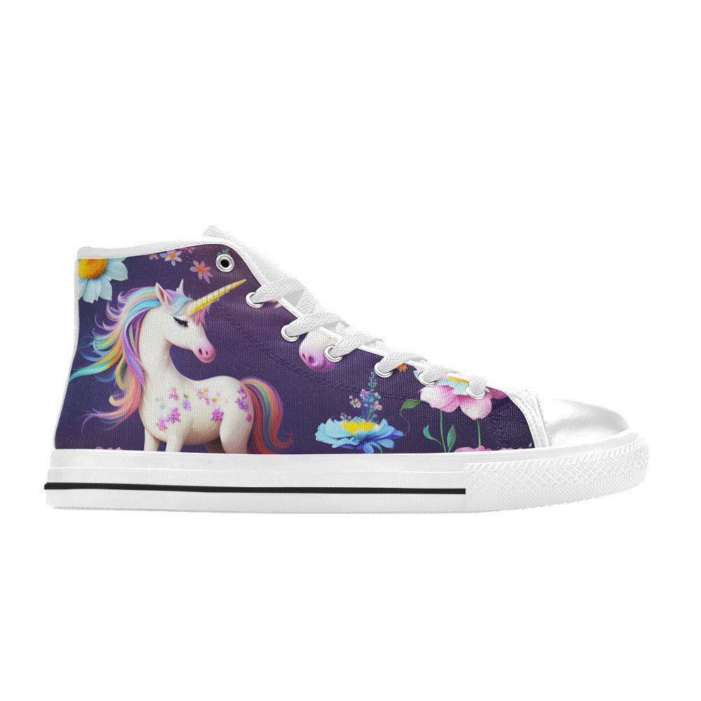 MEN'S Unicorns Please Men’S High Top Canvas Grunge Custom Sneakers