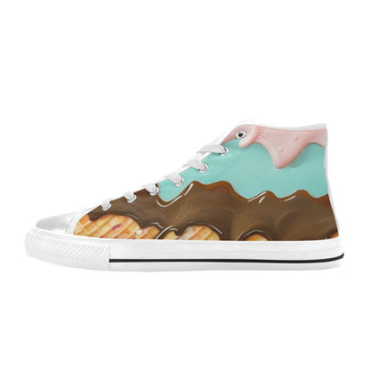 MEN'S Cc Ice Cream Art High Top Canvas Vivid Custom Sneakers