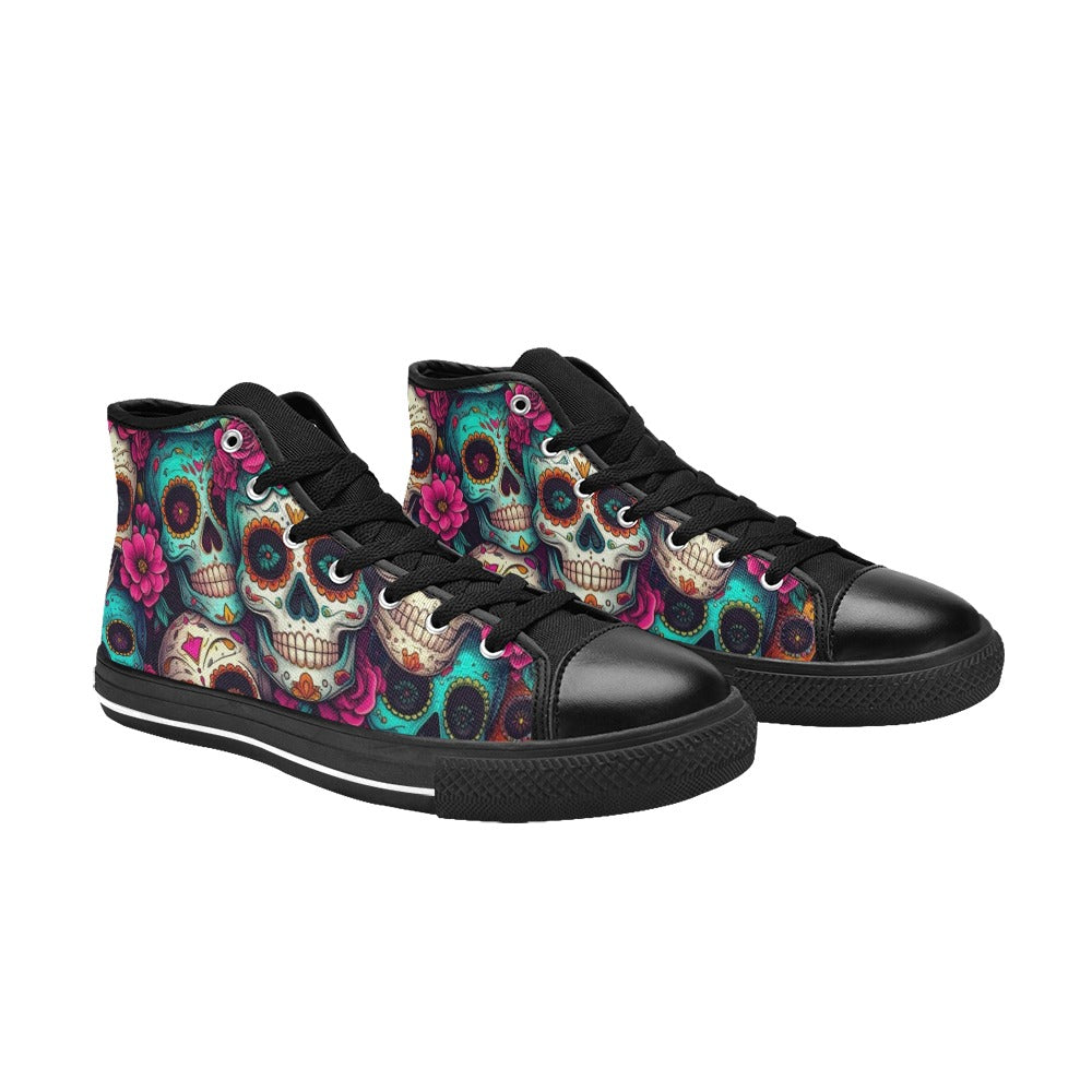 MEN'S Dia De Los Muertos High Top Canvas Dreamcore Sneakers