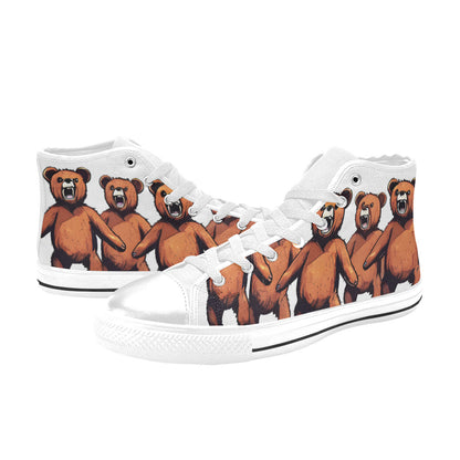 MEN'S Bears 3 Men’S High Top Canvas Neon Fantasy Custom Sneakers