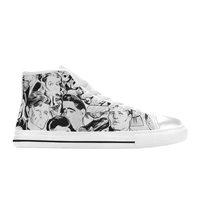 WOMEN'S Cc Retro Faces 4 High Top Canvas Surreal Sneakers