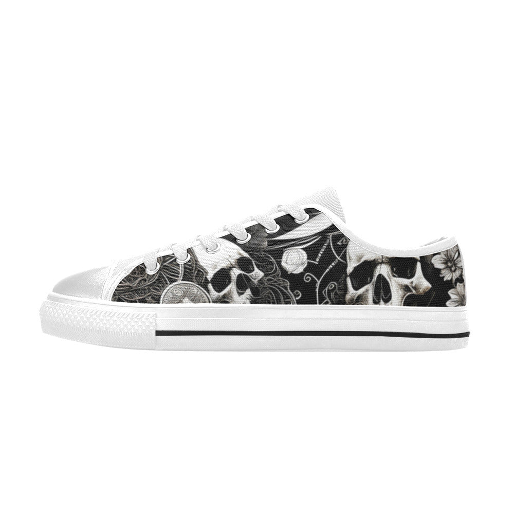 WOMEN'S Skulls Love Canvas Y2K Custom Shoes