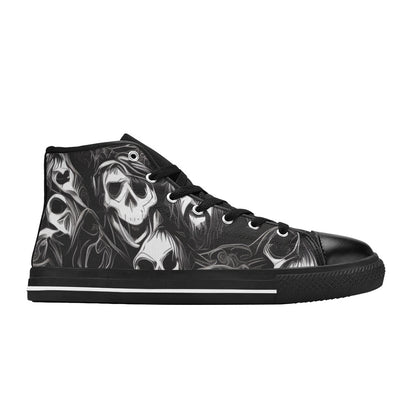 WOMEN'S Cc Skulls Ghosts High Top Canvas Grunge Shoes