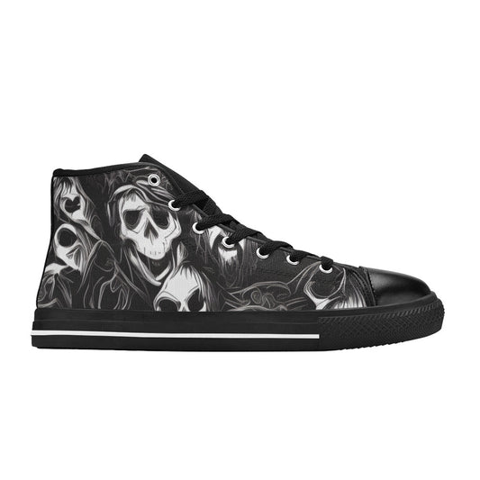 WOMEN'S Cc Skulls Ghosts High Top Canvas Grunge Shoes