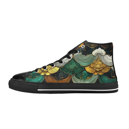 KIDS' Dragon Scale Fantasy Art High Top Canvas Surreal Sneakers