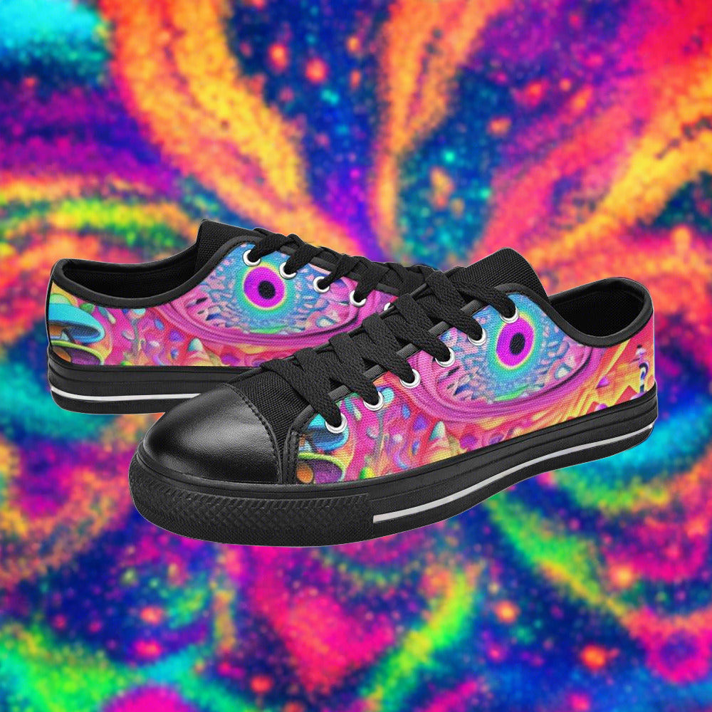 Mermaid Dark Cosmic Custom WOMEN Bold Art - Freaky Shoes | Custom Art Sneakers
