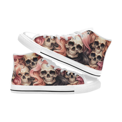 MEN'S Dark Feminine Flowing Hair High Top Canvas Y2K Custom Shoes